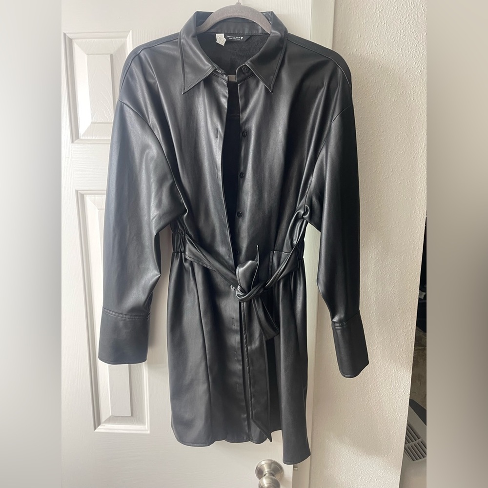 Zara faux leather dress